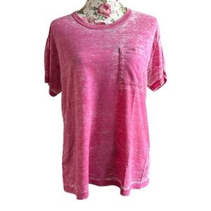 JCrew large pink short sleeve front pocket ’knit goods’